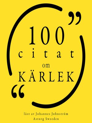 cover image of 100 citat om kärlek